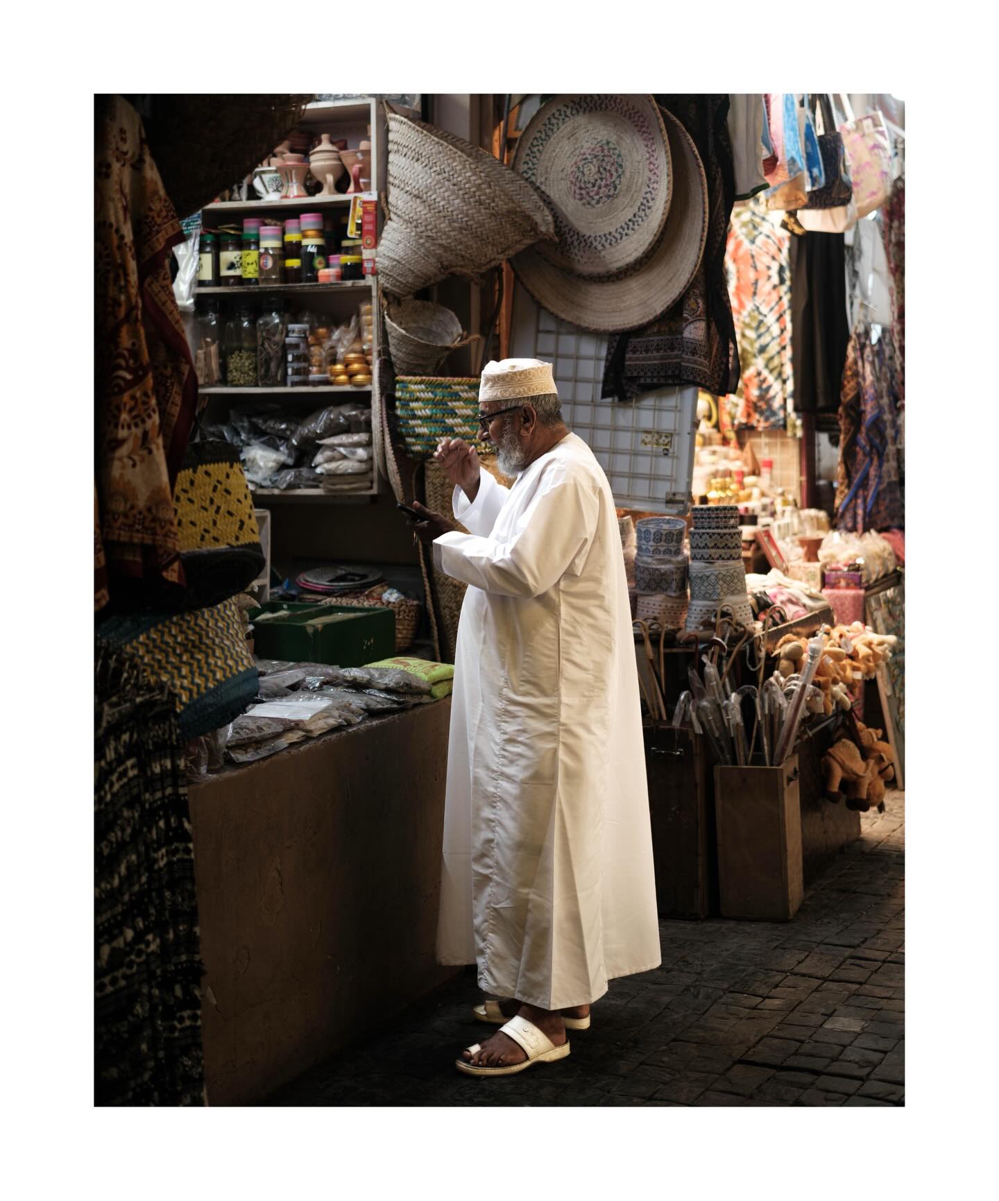 Man standing at a market stall